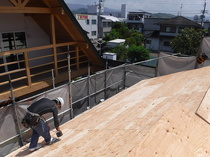 野地板合板の貼替