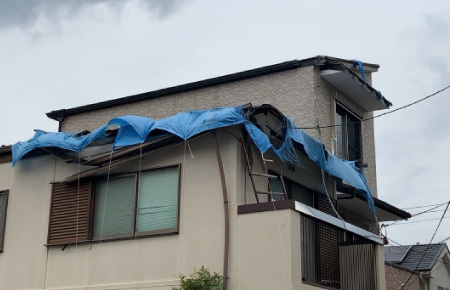 台風の被害に遭った